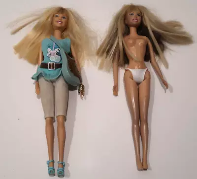 Barbie Disney  Miley  Cyrus As  Hannah Montana 2 Dolls 1 Dressed W/guitar Jakks • $18