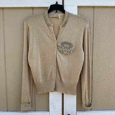 Vintage Pringle Of Scotland Beaded Cardigan Sweater Size XS/Small • $78.99