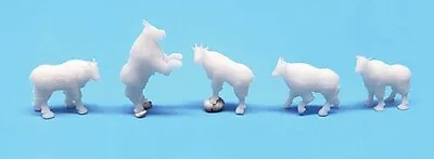 All Scale Miniatures 1600964 N Scale Mountain Goats -- Unpainted (5) • $5.99