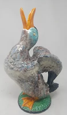 Vintage Majolica Duck Pitcher Bordallo Pinheiro Portugal • $59.70