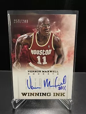 VERNON MAXWELL 2012-13 Intrigue WINNING INK ON CARD Auto /299 Houston Rockets 🔥 • $32