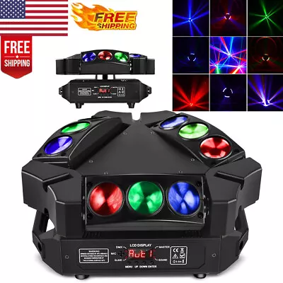 U`King Beam Spider Moving Head Stage Light 9 LED RGB DMX DJ Disco Wedding Party • $137.99