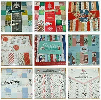 £9.99 • Buy Christmas Craft Scrapbook Card Paper Pads 12 X 12 Various Designs * 16 Designs