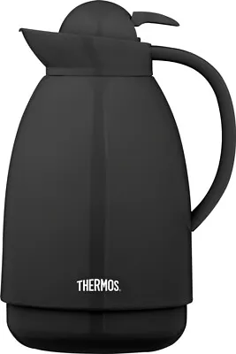 Thermos Patio Insulated Glass Tea Coffee Water Jug Carafe 1L - Black • £20.99