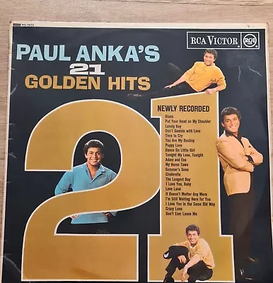 £6.99 • Buy Paul Anka FLIPBACK Mono LP -21 Golden Hits - RD 7573 FROM UK -RCA VICTOR -V.G +