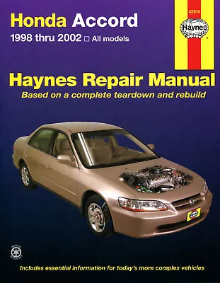 Honda Accord (1998-2002) Haynes Repair Manual (USA) (Paperback) • $34.95
