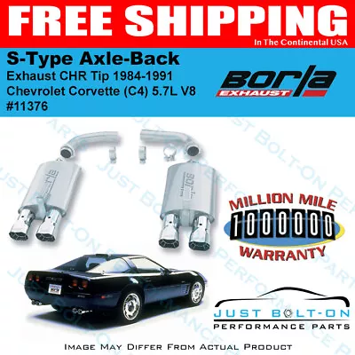 Borla S-Type Axle-Back Exhaust CHR Tip 1984-1991 Chevrolet Corvette (C4) 5.7L V8 • $1418.99