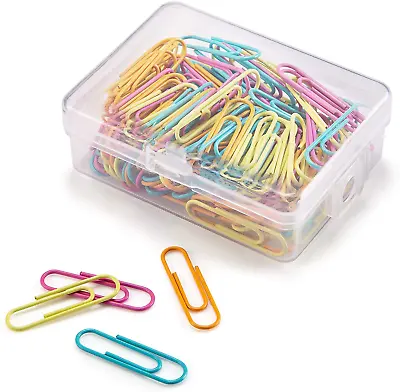 Paper Clips120Pcs28mm Large Paper Clips Assorted Colored Coated Jumbo Paper.. • $6.94