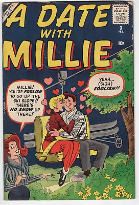 Marvel Comics A Date With Millie #3 (Pre-Marvel/Atlas) Stan Lee Goldberg (1959) • $25