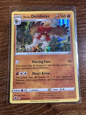 Pokémon TCG Hisuian Decidueye Astral Radiance 082/189 Holo Holo Rare • $0.99