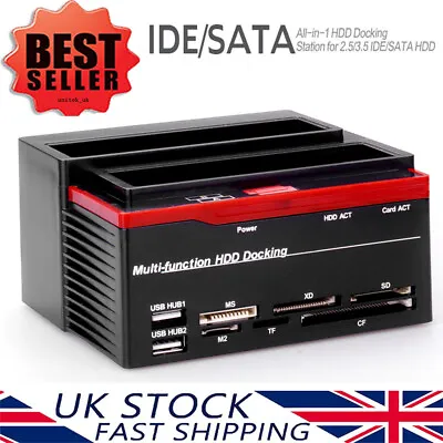 £21.10 • Buy USB 2.0 To IDE/SATA External Hard Drive Docking Station 2 Bay 2.5  3.5  HDD Dock