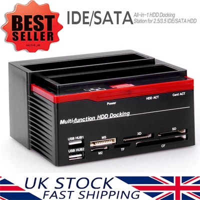 £21.10 • Buy USB 2.0 To IDE/SATA External Hard Drive Docking Station 2 Bay 2.5  3.5  HDD Dock