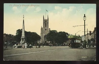 £8 • Buy Sussex BRIGHTON St Peter's Church Tram #16 Early PPC