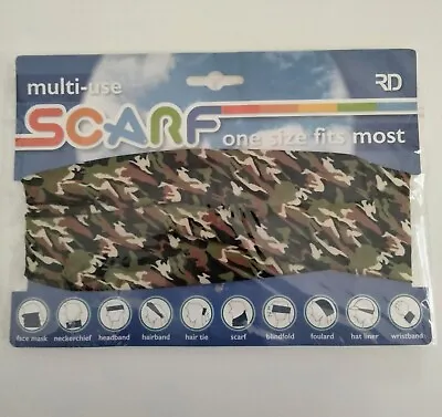 Multi Use Head & Scarf Camouflage. 1 Size Fits Most • $8.08