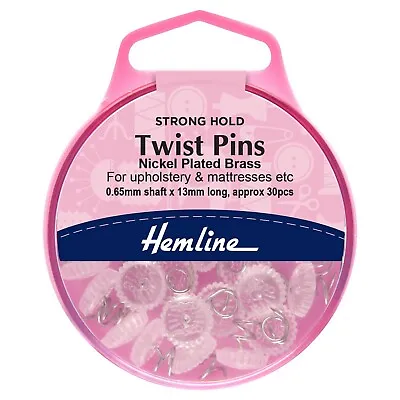 Hemline Twist Pins Spiral Shaft 13mm Strong Grip Upholstery Home H710 • £4