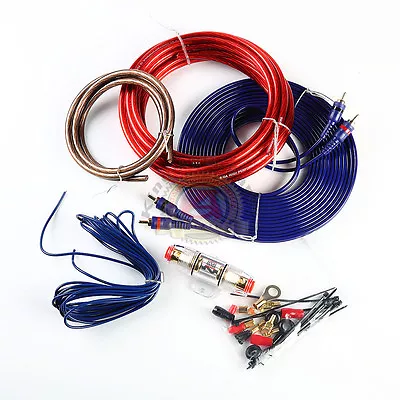 8 Gauge Amp Kit Amplifier Install Wiring Complete 8 Ga Installation Cables 800W • $24.06