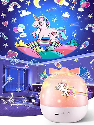 Night Light Kids Unicorn & Baby Night Light Projector 15 Films+10 Soothing Sound • £15.21