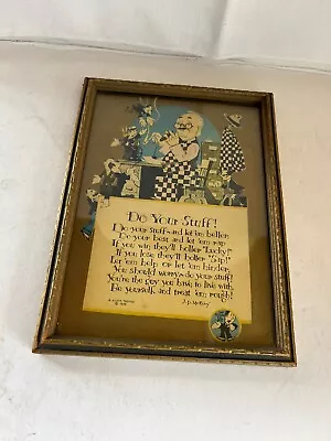 A Buzza Motto Poem Print  Do Your Stuff!  By J. P McEvoy 1926 • $30