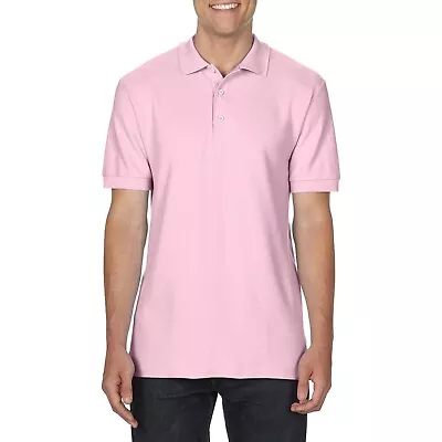 Mens Polo Shirt Short Sleeve Plain Casual Work Wear Uniform Pique Golf Tee Tops • £6.95