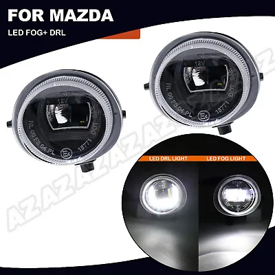 2X LED Bumper Fog Lights Daytime Running Lamps For Mazda 3 6 5 MX-5 Miata CX-7 • $129.59