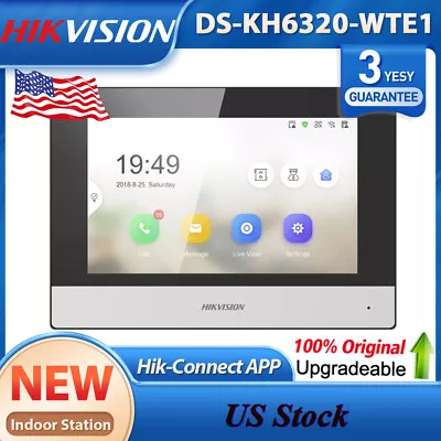 NEW ！Hikvision DS-KH6320-WTE1 7  Video Intercom IP Indoor Station WiFi PoE • $137.75