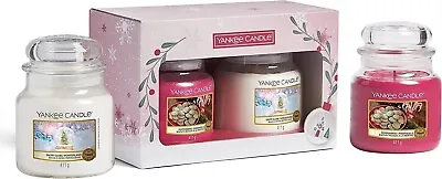 Yankee Candle Christmas   2 Medium Jar Gift Set - Free Postage RRP £39.99 • £19.88