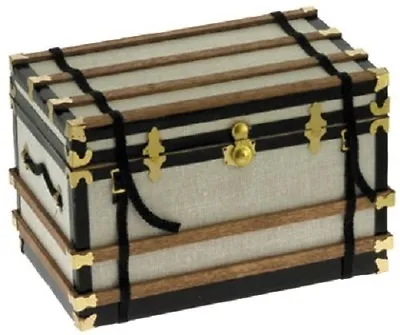 Dollhouse Miniature Trunk Kit -- Canvas Covered Trunk -- 1:12 Scale • $18