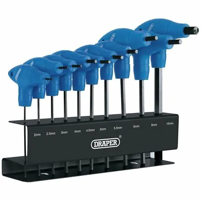 Draper Hex Key Set 10pc Metric 2-10mm T Handle Allen Key Allan  Wrench Bar 33869 • £14.99