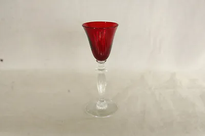 Vintage Morgantown Glass Spanish Ruby Red # 7690 Monroe Stem 1 Oz. Cordial • $34.99