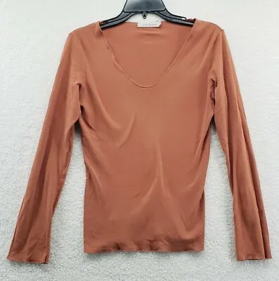 £17.33 • Buy Cut Loose Medium Orange Long Sleeve Pullover Shirt Top