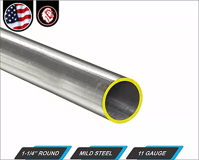 1-1/4  Round Metal Tube - Mild Steel - 11 Gauge - ERW - 12  Long (1-ft) • $7