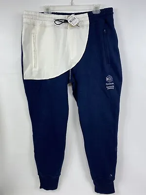 $89.99 • Buy Reebok Classic Lemar & Dauley Sweat Pants Split Color Mens Size 2XL Blue White