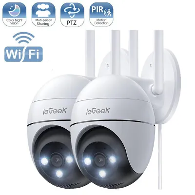 IeGeek Wireless IP Camera WIFI Outdoor CCTV 360° PTZ Smart Home Security Camera • £12.99