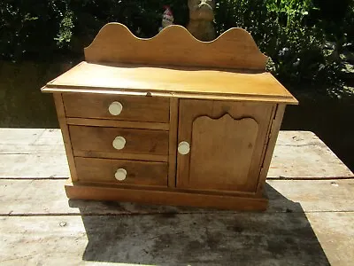 Vintage Solid Pine Collectors Drawers Miniature Drawers Haberdashery Cabinet • £95