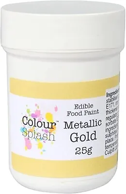 COLOUR SPLASH Edible Food Paint Metallic Colouring Cake Decorating Paints 25g • £6.85
