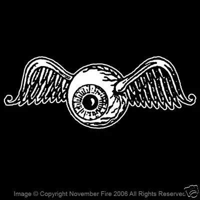 Flying Eyeball Von Dutch Rick Griffin Big Daddy Ed Roth Like Design Shirt NFT291 • $20.50
