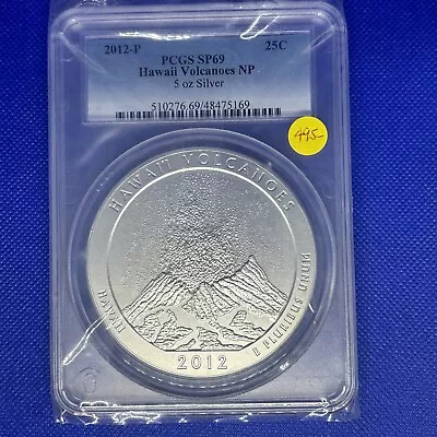 2012-P 5 Oz Silver ATB Hawaii SP-69 PCGS • $495