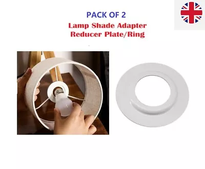 2x Metal Lamp Shade Reducer Plate Light Fitting Ring Washer Adaptor Converter UK • £2.99