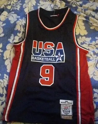 Large Michael Jordan Team USA 1992 NBA Jersey #9 Brand New  • $69.99