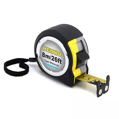 Tape Measure 26 Feet (8M) Double-Sided Metric And Inch Scale With Fractions Re • $19.99