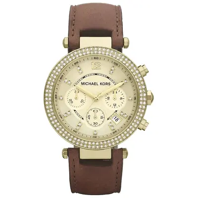 Michael Kors Ladies Watch Parker Brown Leather MK2249 • $155.56