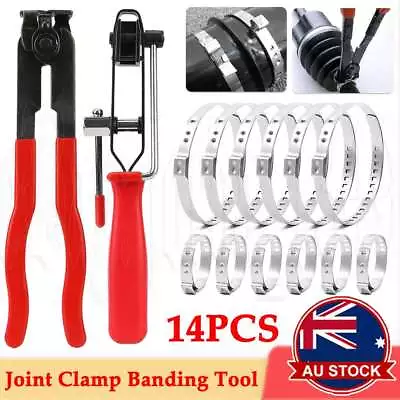 14Pcs/Set CV Joint Boot Clamp Pliers Set Car Banding Tool Ear Type Install Kit • $24.45
