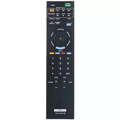 $19.99 • Buy New RM-YD033 Remote For Sony TV KDL-32EX710 KDL-32EX700 KDL-40EX700 KDL-40EX710