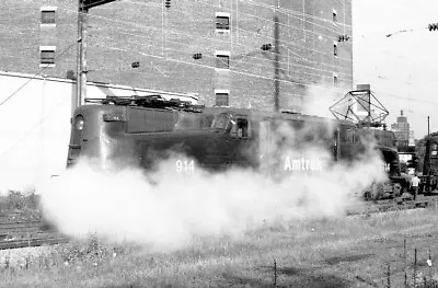 AMT Amtrak GG-1 914 Steam Harrisburgpa. Original Mounted Negative • $5.75