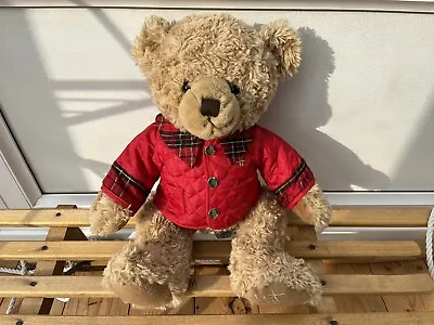 £7.50 • Buy Harrods 2014 Annual Christmas Foot Dated Teddy Bear Jasper Red Jacket Vgc (2)