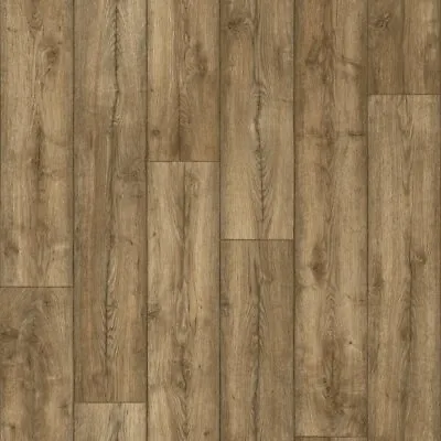 Antique Oak Wood Effect Vinyl Roll Cheap Bathroom Flooring 2 3 4 M Wide Lino • £29.98