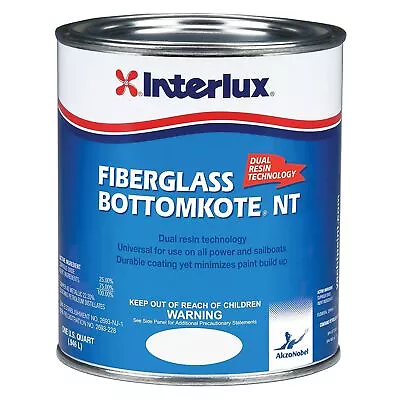 Interlux Fiberglass Bottomkote NT Antifouling Paint Red 1 Quart Boat Marine • $54.99