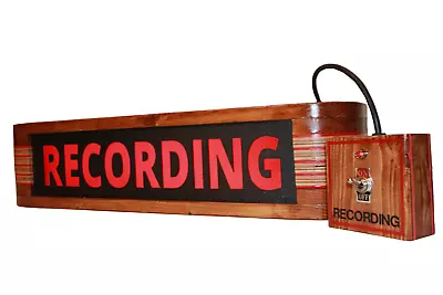 Recording Sign On Air Sign Light Studio Warning Light Wood - Brand New • $799