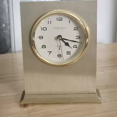 London Clock Companyradio Controlled Atomic Quartz Clock Brass Finish Metal • £14.99