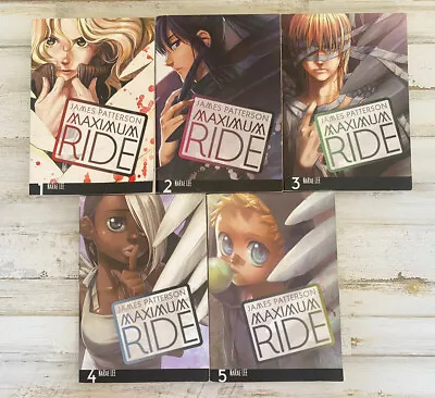 Maximum Ride Manga Books Lot Of 6 Volumes 1-5 By James Patterson  & Narae Lee • $32